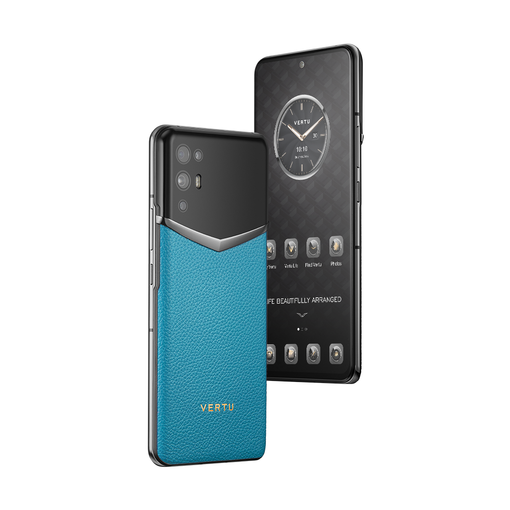iVERTU Calfskin 5G Phone - Lake Blue