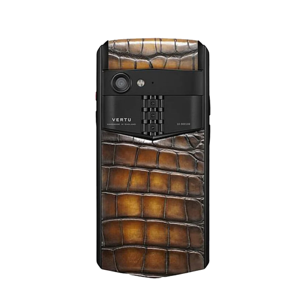 back Aster P Gothic Alligator Leather Phone - Classic Crema Perlato