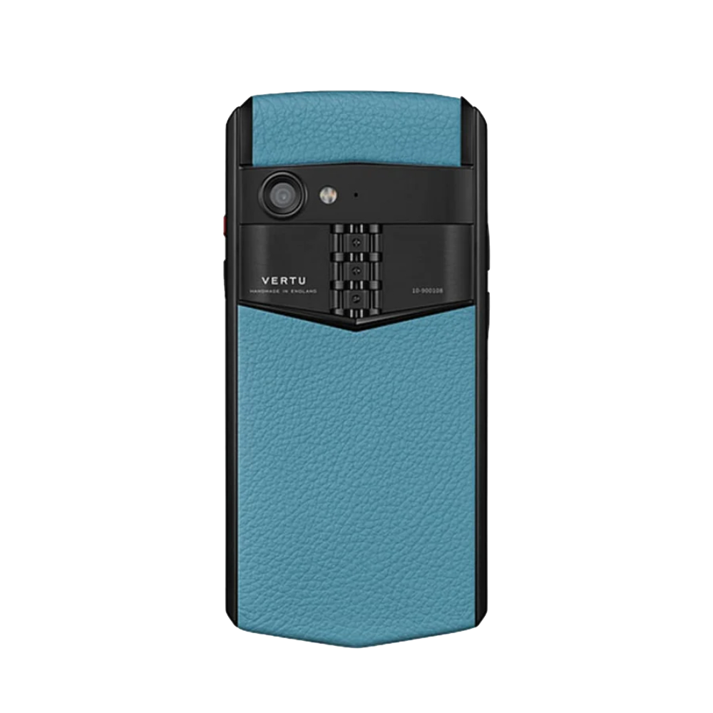 back Aster P Gothic Calf Leather Phone - Blue