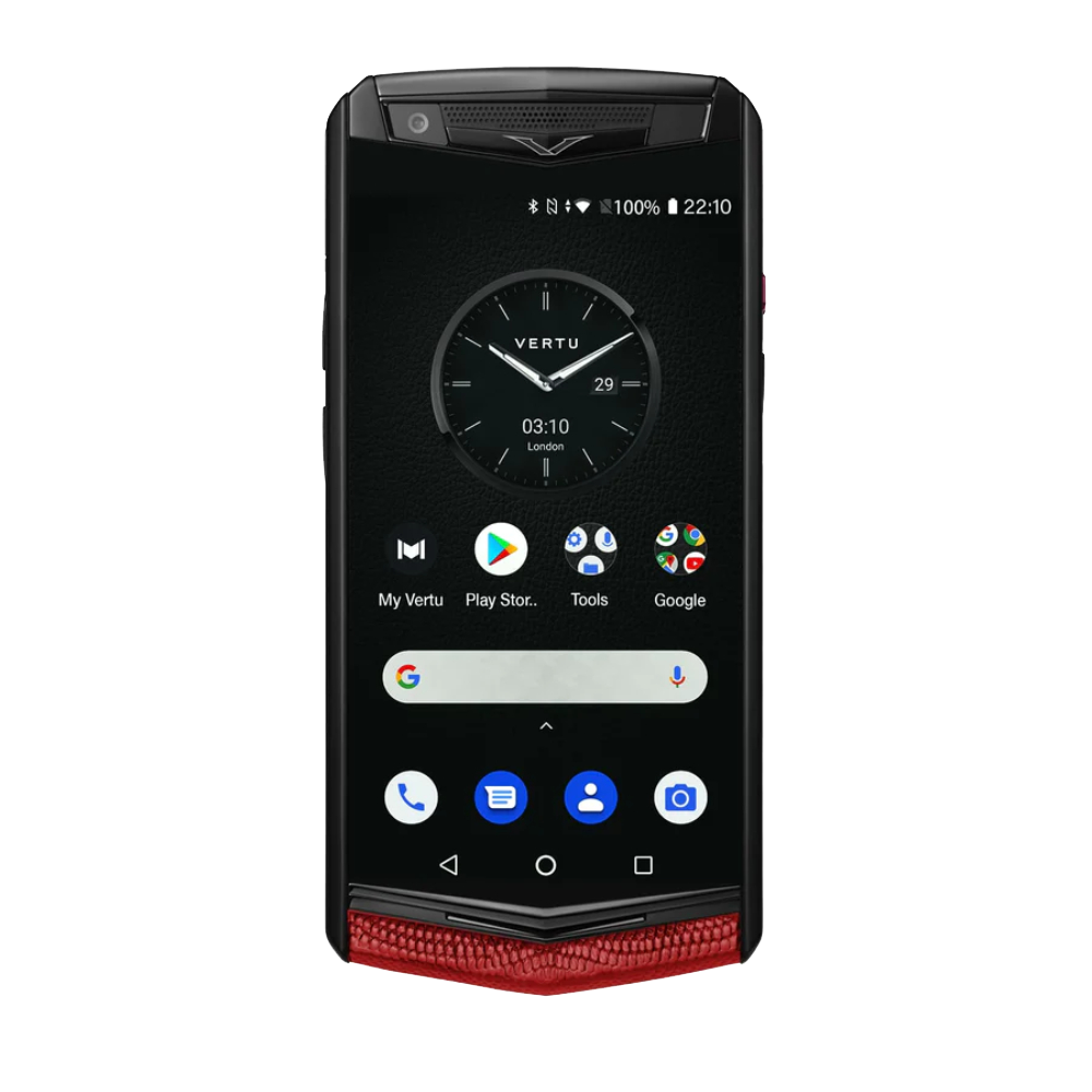 Aster P Gothic Lizardskin Phone - Chinese Red