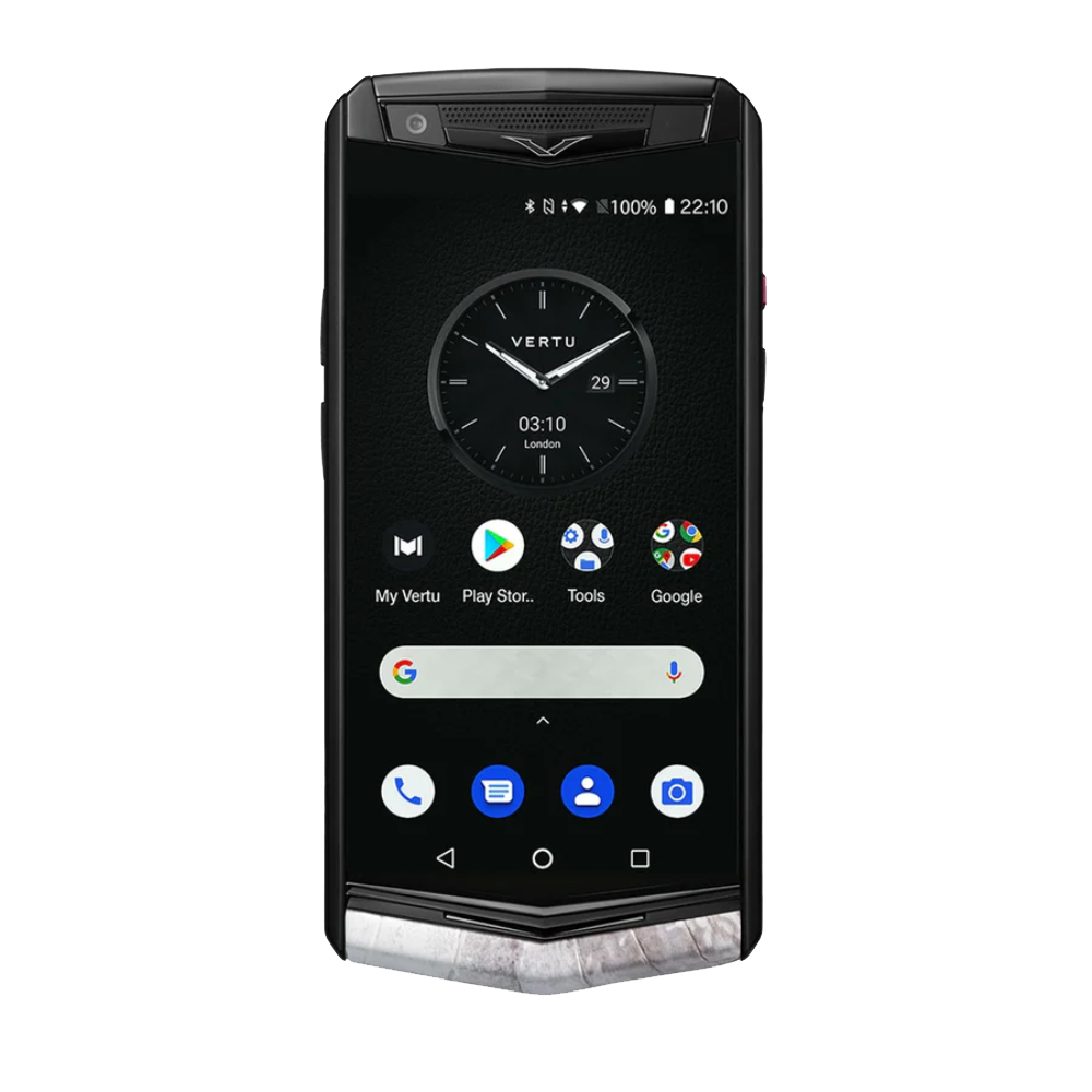 front Aster P Gothic Alligator Leather Phone - Himalaya