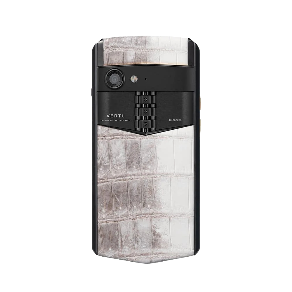 Aster P Gothic Alligator Leather Phone - Himalaya back