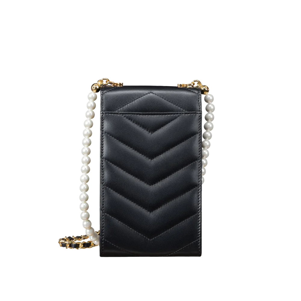 VERTU White And Black Pearl Chain Bag