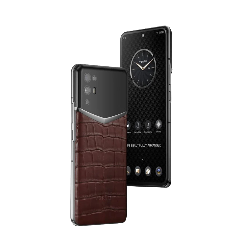 iVERTU Alligator Skin 5G Phone - Amber Brown