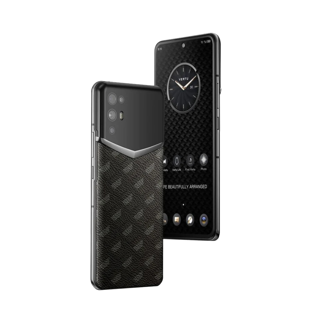 iVERTU Monogram Canvas Leather Phone - Black