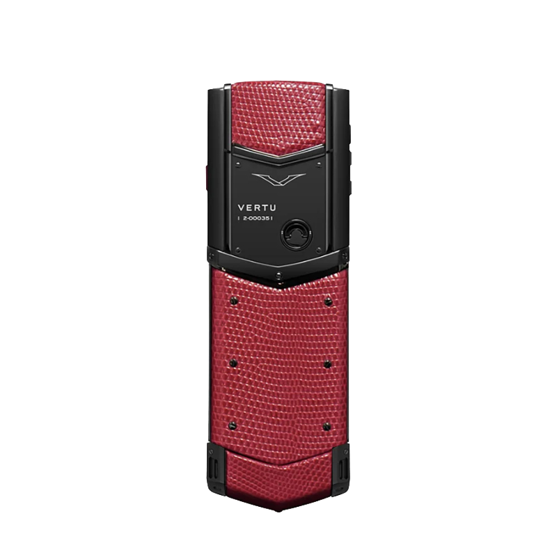 Signature V Red Lizard Skin - Pure Black